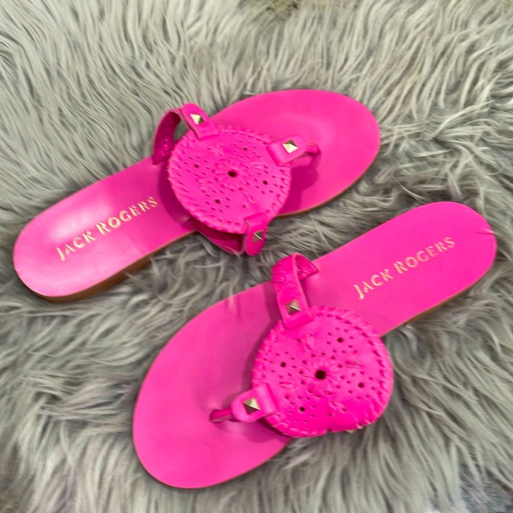 Hot Pink Jack Roger Sandals